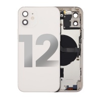 Apple iPhone 12 Pulled Mid-Frame Housing with Parts No Battery (White)
