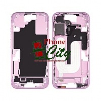 Apple iPhone16 Original Mid-Frame Housing+ BackCover with Some Small Parts No Battery (Pink)