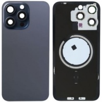 iPhone 15 Pro Max Pulled Back Glass With Steel Plate+Magnet+NFC - Blue Titanium