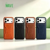Wave Magsafe Hoes met portemonnee iPhone 17 - Bruin