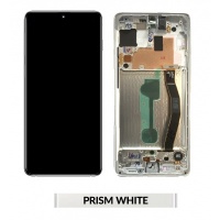 Samsung Galaxy S10 Lite (SM-G970) LCD Display Assembly With Frame (Prism silver)