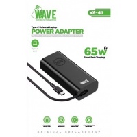 Wave WA-411 Universal Laptop Charger Type-C (65W) With Power Cable
