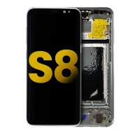 Samsung Galaxy S8 Refurbished LCD Display Assembly With Frame (Silver)