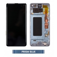 Samsung Galaxy S10 (SM-G973F) service pack LCD Display Assembly With Frame (Prism Blue)