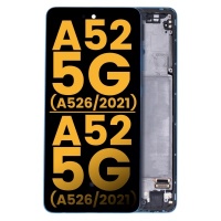 Samsung Galaxy A52 service pack LCD Display Assembly With Frame (Awesome Blue)