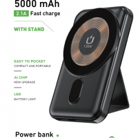 Wave WA-198 Magsafe Power bank 5000 mAh 2.1A fast Charger with Stand