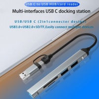 Double head USB Hub 5-in-1 Multifunctional High Speed USB 3.0 Type-C - UK