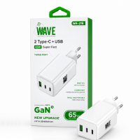Wave WA-219 GaN 5e Super Fast Adapter 65W 2 type-C + USB-A