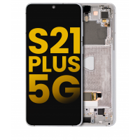 Samsung Galaxy S21 Plus (G996B) Pulled LCD Display Assembly With Frame (Phantom Silver)