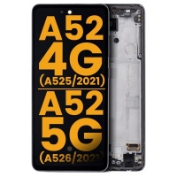 Samsung Galaxy A52 service pack LCD Display Assembly With Frame (Awesome Black)