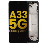 Samsung Galaxy A33 5G (A336B) Pulled B-Grad LCD Scherm Met Frame (Wit)