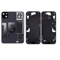 Apple iPhone15 Plus Pulled Mid-Frame Housing+ Back Cover with Some Small Parts No Battery(Black)