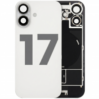 Achter Glas voor iPhone 17 Met Metaal Stalen plaat+magneet+NFC - wit