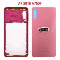 Samsung Galaxy A7 2018 (A750F) Middel Frame+Back Cover with camera Glass Lens (Pink)