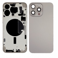 Apple iPhone 15 ProMax Pulled Mid-Frame Housing with Some Small Parts + Back Cover No Battery (Natur