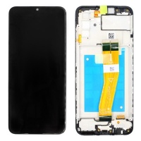 Samsung Galaxy A02s (SM-A025G)  (EU) service pack LCD Display Assembly With Frame (Black) (Big Scre