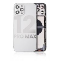 iPhone 12 Pro Max Pulled Mid-Frame Housing with Parts No Battery (White)