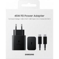 Samsung 45W PD Power Adapter USB-C With Cable (Black)