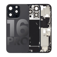 Apple iPhone16 Pro Pulled Mid-Frame Housing+ BackCover with Some Small Parts No Battery(Black)