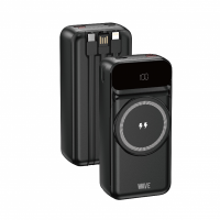 Wave WA-343 Powerbank 30000mAh – 22.5W Fast Charge + 15W MagSafe Draadloos (Zwart)