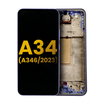 Samsung Galaxy A34 Service Pack LCD Display Assembly With Frame (Violet)