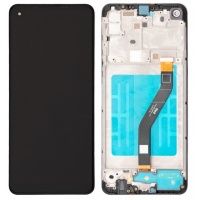 Samsung Galaxy A21 (A215) Service Pack LCD Display Assembly With Frame (Black)