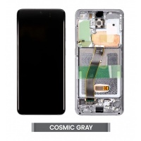 Samsung Galaxy S20 (SM-G980F) Pulled LCD Display Assembly With Frame (Cosmic Gray)