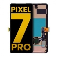 Google Pixel 7 Pro Pulled LCD Display Assembly With Frame+Finger Print Sensor (Black)