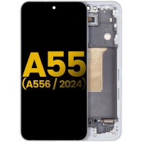 Samsung Galaxy A55 (SM-A556) service pack LCD Display Assembly With Frame (Blue)