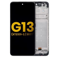 Motorola Moto G13 service pack LCD Display Assembly With Frame (Black)
