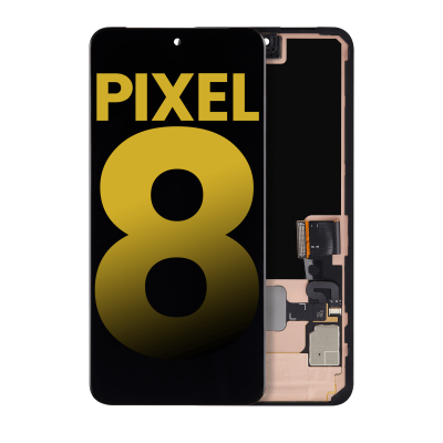 Google Pixel 8 Oled LCD Display Assembly With Frame+Finger Print Sensor (Black) - CGY