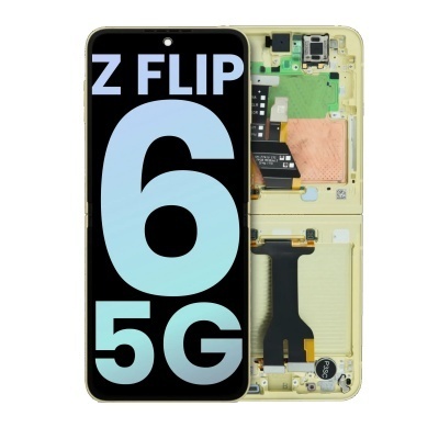 Samsung Galaxy Z Flip6 (SM-F741B) Pulled LCD Display Assembly With Frame (Yellow)
