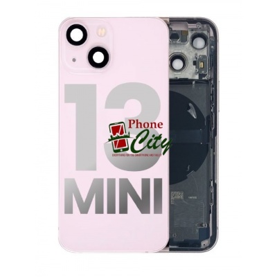 Photo of Apple iPhone 13 Mini Pulled Mid-Frame Housing with Parts No Battery (Pink)