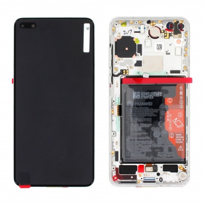 Huawei P40 LCD Display Assembly With Frame (Silver)