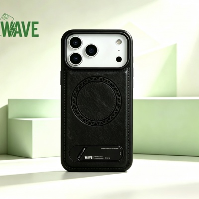 Foto van Wave Magnetische Hoes met Stand iPhone 14 / 13 - Zwart