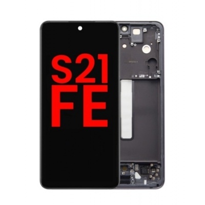 Foto van Samsung Galaxy S21 FE 5G (SM-G990B) Pulled LCD Scherm Met Frame (Grijs)