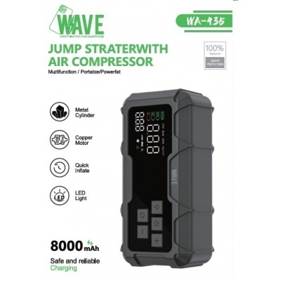 Foto van Wave WA-435 Car Jump Starter & Portable Air Compressor (Black)
