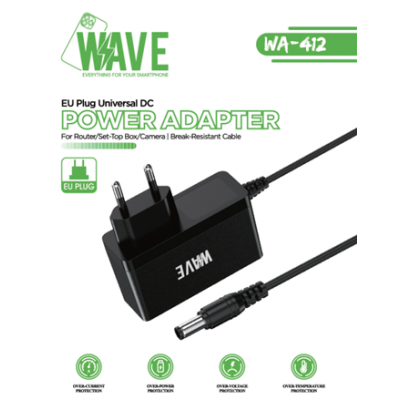 Foto van Wave WA-412 Universal DC Power Adapter For Router / Set-Top Box/Camera