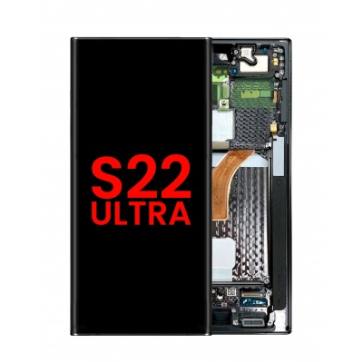 Foto van Samsung Galaxy S22 Ultra 5G (SM-S908B) Refurbished LCD Scherm Met Frame (zwart)