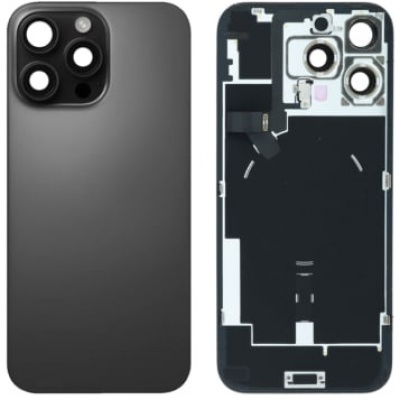 Foto van Apple iPhone 16 Pro Max Pulled Back Glass With Steel Plate+Magnet+NFC - Black Titanium