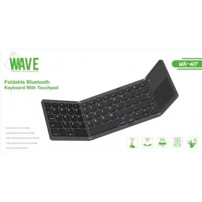 Wave WA-417 Universal Foldable Bluetooth keyboard with Tuch pad Foto van Wave WA-417 Universal Foldable Bluetooth keyboard with Tuch pad