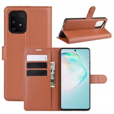 Book Case For Samsung Note 10 Lite - Brown