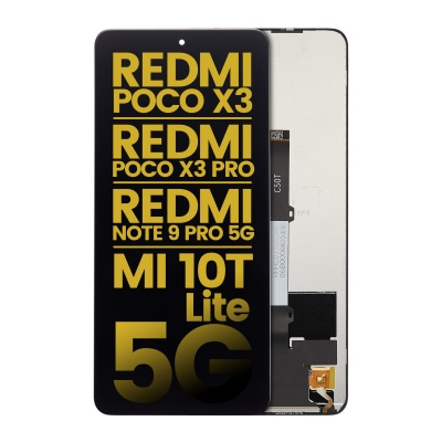 Foto van Xiaomi POCO X3/X3 NFC/X3 Pro/Redmi Note 9 Pro 5G/Mi 10T Lite 5G OEM LCD Scherm No Fram (zwart)
