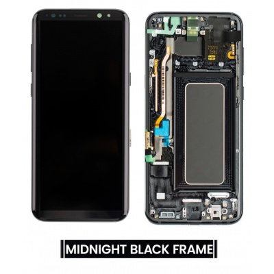 Samsung Galaxy S8 Plus (SM-G955F) service pack LCD Display Assembly With Frame (Midnight Black) - ES