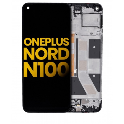 OnePlus Nord N100 LCD Display Assembly With Frame (Black) - LCS