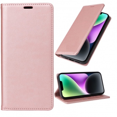 Book Case For Samsung A21 - Rose Gold