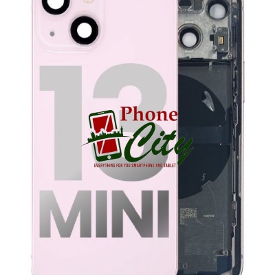 Apple iPhone 13 Mini Pulled Mid-Frame Housing with Parts No Battery (Pink) -CLS