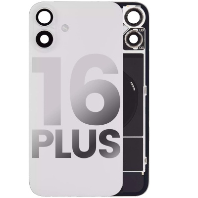 Back Glass Replacement For iPhone 16 Plus With Steel Plate+Magnet -KL | White