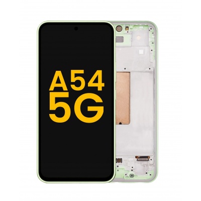 Foto van Samsung Galaxy A54 5G (A546B) Pulled LCD Scherm Met Frame (Lime / Light Green)
