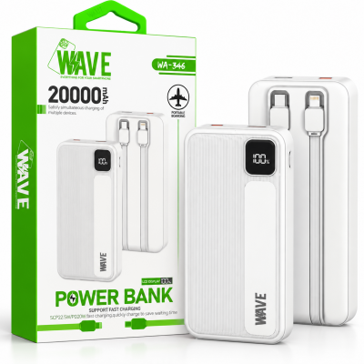 Foto von Wave WA-346 Powerbank 20000mAh – 22.5W Fast Charging (White)